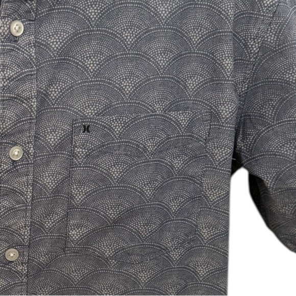 HURLEY Casual Short Sleeve Collared Shirt Classic Fit Men L Large - Picture 3 of 6